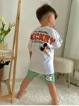 Minigimin Cicileri Mcky The Orginal Desen Yazlık Erkek Çocuk 2 li Takım - Beyaz