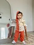 Miniğimin Cicileri Müslim Gömlek Pantolon Erkek 2 li Takım - Oranj