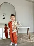 Miniğimin Cicileri Müslim Gömlek Pantolon Erkek 2 li Takım - Oranj