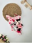 Miniğimin Cicileri Yarım Kol Mnn Desenli Kız Çocuk Mayo - Açık Pembe