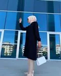 Önü Patlı Krep Tunik - Siyah