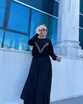 Moda Emira Pilise Etekli Zincirli Kadın Tesettür Takım
