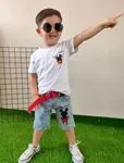Minigimin Cicileri Mcky Tişörtlü Şort Takım - Beyaz