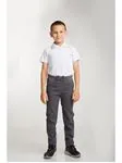 Miniğimin Cicileri Beli Lastikli Canvas Okul Unisex Düz Paça Çocuk Pantolon - Füme