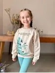 Miniğimin Cicileri Bloom Çiçek Desenli Garnili Kız Çocuk 2 li Takım - Yeşil