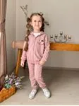 Miniğimin Cicileri Mnn Hırkalı 3 lü Kız Çocuk Takım - Gül Kurusu