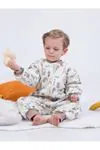 Miniğimin Cicileri Ayıcık Erkek ve Kız Çocuk Elyaf Dolgulu  2.5 Tog Desenli Uyku Tulumu - Krem