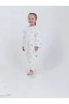 Miniğimin Cicileri Panda Erkek ve Kız Çocuk Elyaf Dolgulu  2.5 Tog Desenli Uyku Tulumu - Beyaz