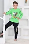 Miniğimin Cicileri Way Too Cool Erkek Çocuk Pijama Takımı - Yeşil