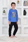 Miniğimin Cicileri Way Too Cool Erkek Çocuk Pijama Takımı - Mavi