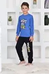 Miniğimin Cicileri Way Too Cool Erkek Çocuk Pijama Takımı - Mavi