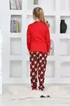Miniğimin Cicileri Ayıcıklı Kalpli Kız Çocuk Pijama Takımı - Kırmızı
