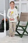 Miniğimin Cicileri Twety Kız Çocuk Pijama Takımı - Krem
