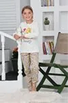 Miniğimin Cicileri Twety Kız Çocuk Pijama Takımı - Krem