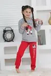 Miniğimin Cicileri Mnn Kız Çocuk Pijama Takımı - Gri