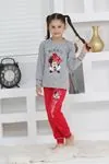 Miniğimin Cicileri Mnn Kız Çocuk Pijama Takımı - Gri