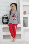 Miniğimin Cicileri Mnn Kız Çocuk Pijama Takımı - Gri