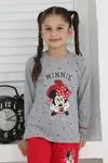 Miniğimin Cicileri Mnn Kız Çocuk Pijama Takımı - Gri