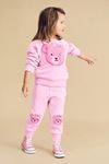 Miniğimin Cicileri Teddy Bear Peluş Nakış Kız Çocuk Takım - Pembe