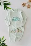 Miniğimin Cicileri (6-12 Ay) Little Princes Tavşan Detaylı Kız Bebe Şişme Yelekli 3 Lü Takım - Mint