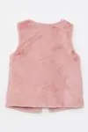 Miniğimin Cicileri Astarlı Kürk Bebe Yelek - Pembe