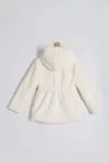 Miniğimin Cicileri Peluş Astarlı Kız Çocuk Kapüşonlu Hırka - Krem