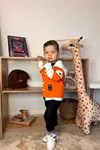 Miniğimin Cicileri 7 Cool Ceketli 3 ki Erkek Çocuk Takım - Turuncu
