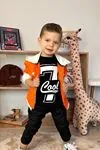 Miniğimin Cicileri 7 Cool Ceketli 3 ki Erkek Çocuk Takım - Turuncu