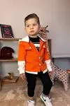 Miniğimin Cicileri 7 Cool Ceketli 3 ki Erkek Çocuk Takım - Turuncu