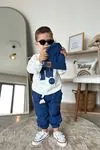 Miniğimin Cicileri Hi Baskılı 2 li Erkek Bebe Takım - Lacivert