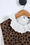 Miniğimin Cicileri Leopar Cepkenli Fisto Yakalı Kız Çocuk 3 lü Takım - Siyah