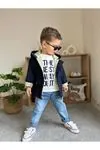 Miniğimin Cicileri (1-4 Yaş) Trençkot Erkek Çocuk 3 lü Takım - Lacivert