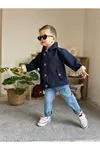 Miniğimin Cicileri (1-4 Yaş) Trençkot Erkek Çocuk 3 lü Takım - Lacivert