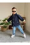 Miniğimin Cicileri (1-4 Yaş) Trençkot Erkek Çocuk 3 lü Takım - Lacivert
