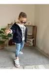 Miniğimin Cicileri (1-4 Yaş) Trençkot Erkek Çocuk 3 lü Takım - Lacivert