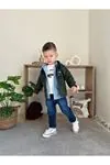 Miniğimin Cicileri Tre Drdon Baskılı Gömlekli Ceketli Erkek Çocuk 4 Lü Takım - Yeşil