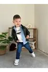 Miniğimin Cicileri Tre Drdon Baskılı Gömlekli Ceketli Erkek Çocuk 4 Lü Takım - Yeşil