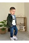 Miniğimin Cicileri Tre Drdon Baskılı Gömlekli Ceketli Erkek Çocuk 4 Lü Takım - Yeşil