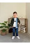 Miniğimin Cicileri Tre Drdon Baskılı Gömlekli Ceketli Erkek Çocuk 4 Lü Takım - Yeşil