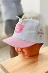 Miniğimin Cicileri (0-18 Ay) Tavşan Detaylı Little Baskı Kız Bebe Kep Şapka - Pembe
