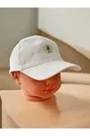 Miniğimin Cicileri (1-3 Yaş) Meav Baskılı Kız Bebek Şapka - Krem