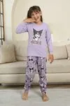 Miniğimin Cicileri Krm Baskılı Kız Çocuk Pijama Takımı - Lila