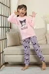 Miniğimin Cicileri Krm Baskılı Kız Çocuk Pijama Takımı - Pembe