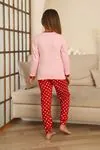 Miniğimin Cicileri Mnn Puantiye Baskılı Kız Çocuk Pijama Takımı - Pembe