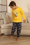 Miniğimin Cicileri Space Baskılı Erkek Çocuk Pijama Takımı - Sarı