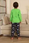 Miniğimin Cicileri Space Baskılı Erkek Çocuk Pijama Takımı - Yeşil