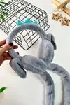 Miniğimin Cicileri Dino Detaylı Pelüş Kız Çocuk Kulaklık - Gri