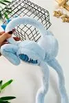 Miniğimin Cicileri Dino Detaylı Pelüş Kız Çocuk Kulaklık - Bebe Mavi