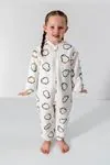 Miniğimin Cicileri Penguen Desenli Fermuarlı Kız Çocuk Uyku Tulumu - Beyaz