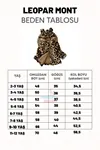 Miniğimin Cicileri Leopar Desenli Kız Çocuk Kürk Kaban - Kahve